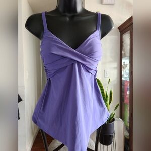 Lands' End Purple Twist-Front Camisole